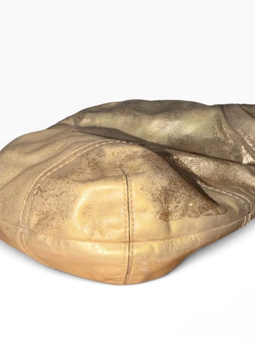 Coach Champagne Gold Leather Hobo Bag